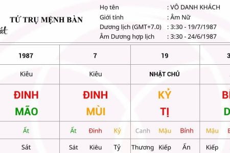 Phép Luận Tóm Tắt Bát Tự