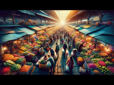 Hình ảnh minh họa giấc mơ đi chợ