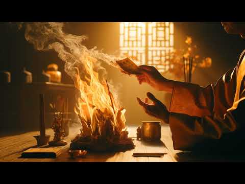 Ảnh minh họa về phong tục đốt vàng mã